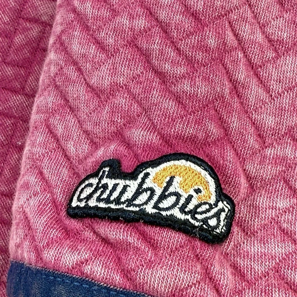 Chubbies 1/4 Zip Quilted Pullover Mens L Pink Blue Sweater‎ Jacket NWT Casual